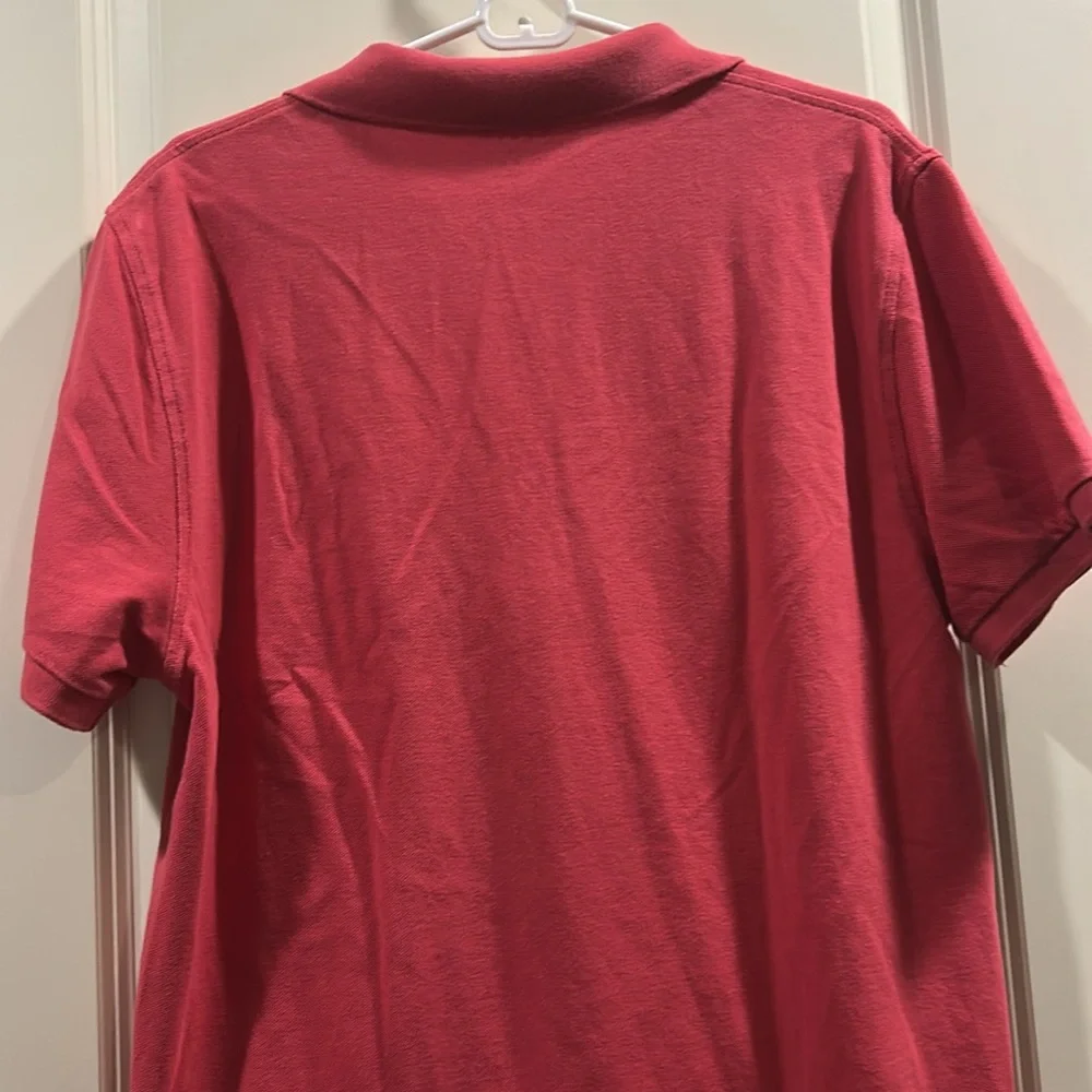 Like New J. Crew 1/4 button down Polo shirt short sleeve cotton size L slim fit